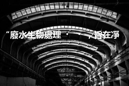 “廢水生物處理，旨在凈化水源，守護(hù)碧水藍(lán)天”